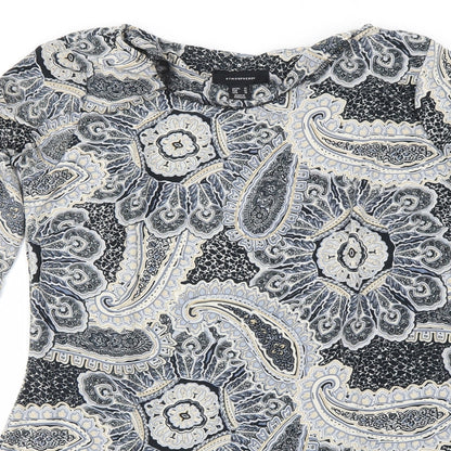 Atmosphere Womens Black Floral  A-Line  Size 14