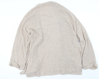Preworn Womens Beige   Cardigan Jumper Size M