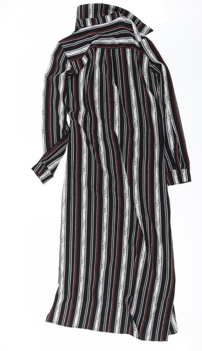 Preworn Womens Black Striped  Bodycon  Size XS