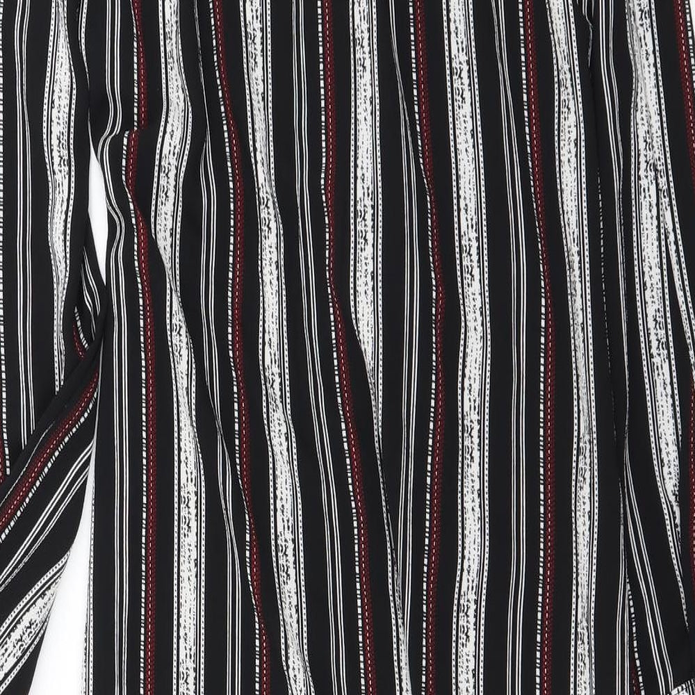 Preworn Womens Black Striped  Bodycon  Size XS