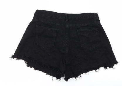 SheIn Womens Black   Cut-Off Shorts Size 32 in