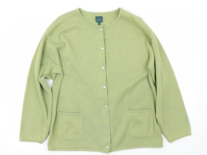 Dash Womens Green   Cardigan Jumper Size S