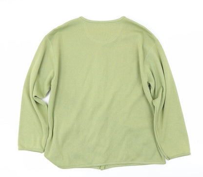Dash Womens Green   Cardigan Jumper Size S