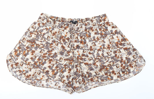 H&M Womens Brown   Cut-Off Shorts Size 12