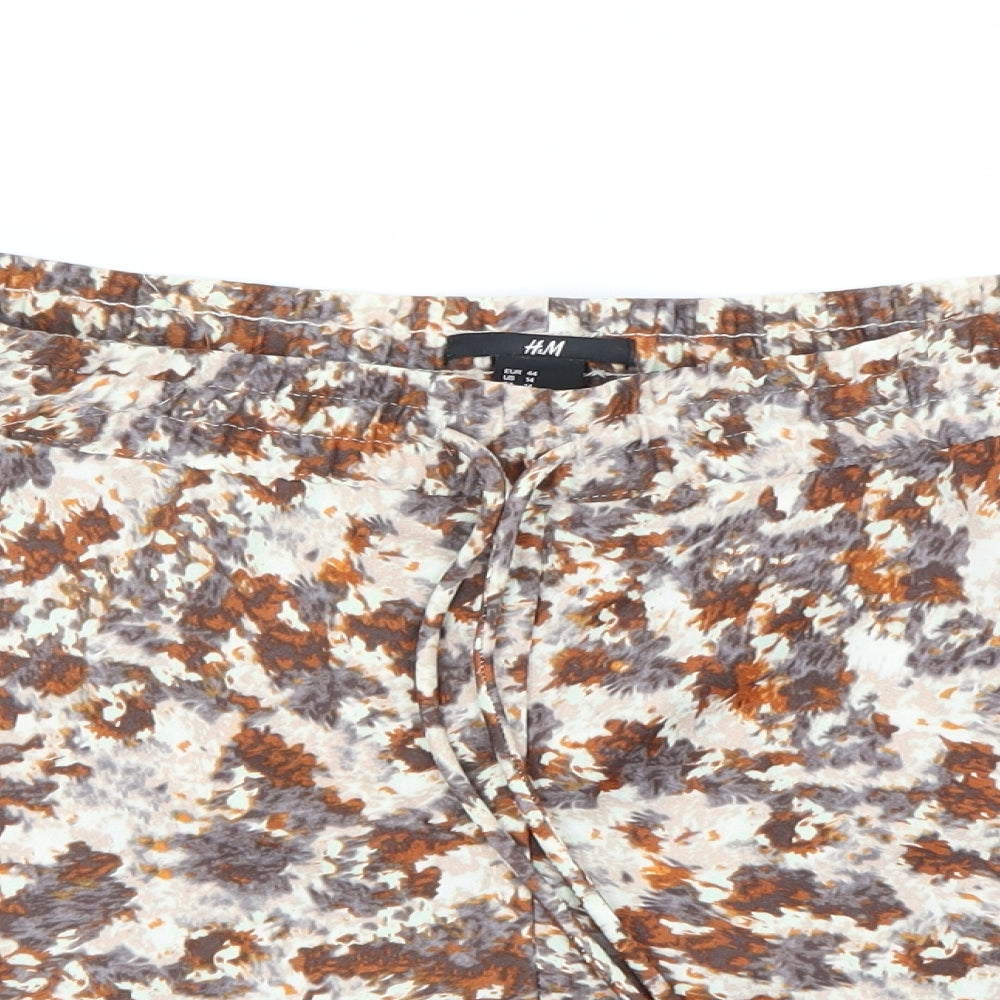 H&M Womens Brown   Cut-Off Shorts Size 12