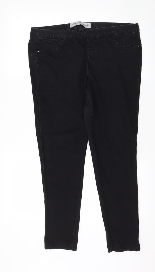 Denim & Co. Womens Black   Jegging Jeans Size 16 L26 in