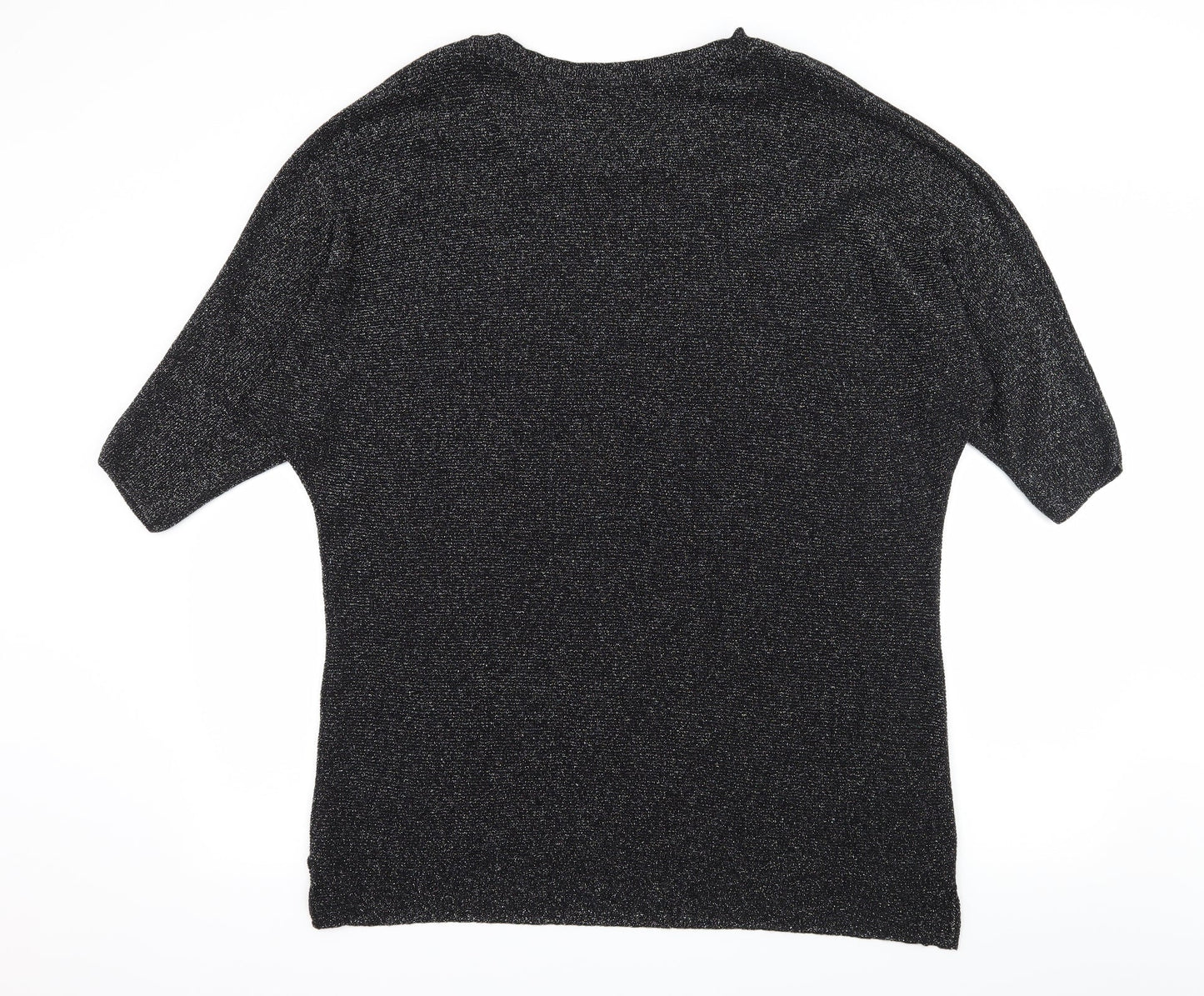 George Womens Black Paisley Knit Pullover Jumper Size L