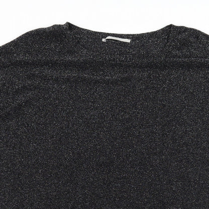 George Womens Black Paisley Knit Pullover Jumper Size L