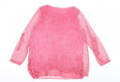 Womens UK Size 6 Preworn Pink Basic Blouse