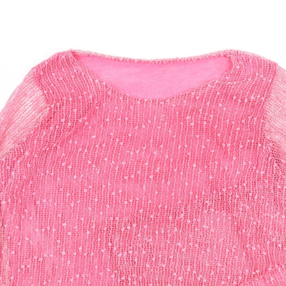 Womens UK Size 6 Preworn Pink Basic Blouse