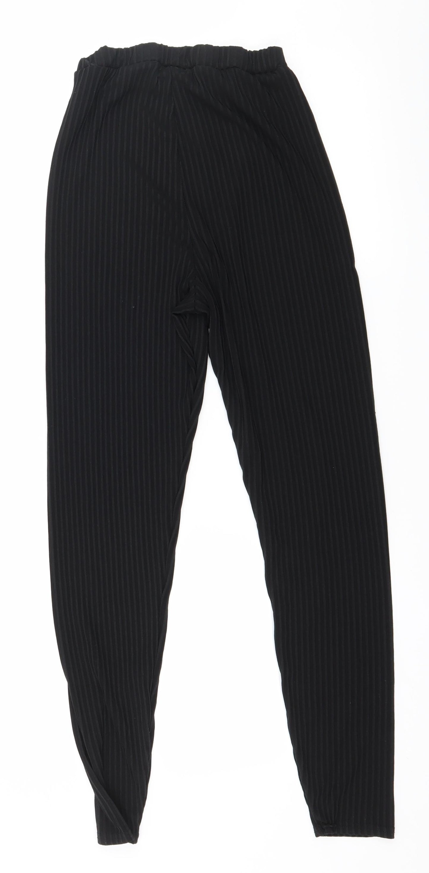 Boohoo Womens Black  Jersey Trousers  Size 8 L25 in