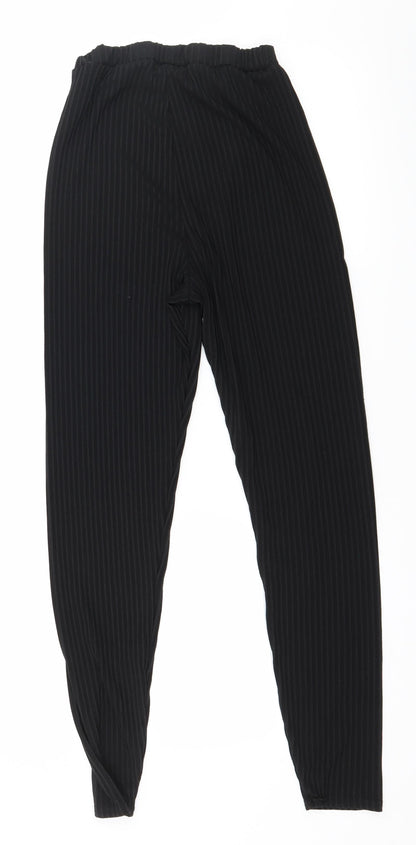 Boohoo Womens Black  Jersey Trousers  Size 8 L25 in