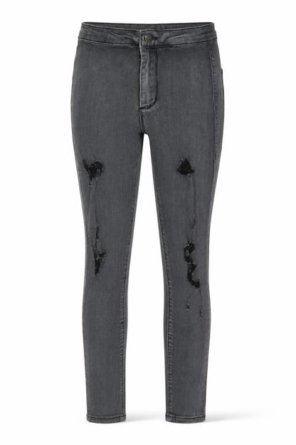 Womens UK Size 8 PRETTYLITTLETHING Regular Fit Skinny Grey Jeans