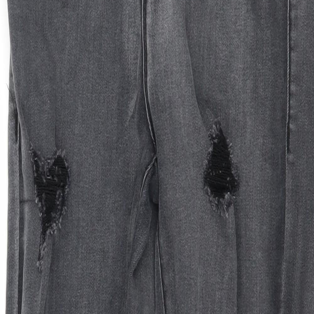 PRETTYLITTLETHING Womens Grey  Denim Skinny Jeans Size 8 L27 in