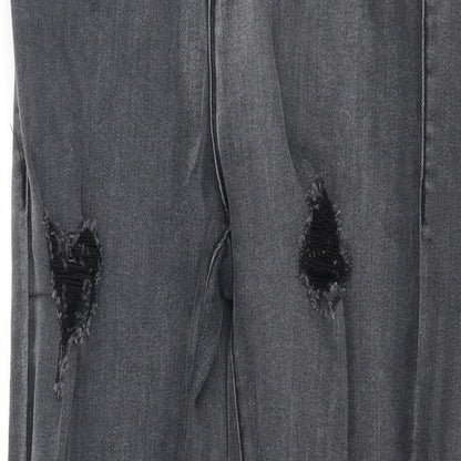 PRETTYLITTLETHING Womens Grey  Denim Skinny Jeans Size 8 L27 in