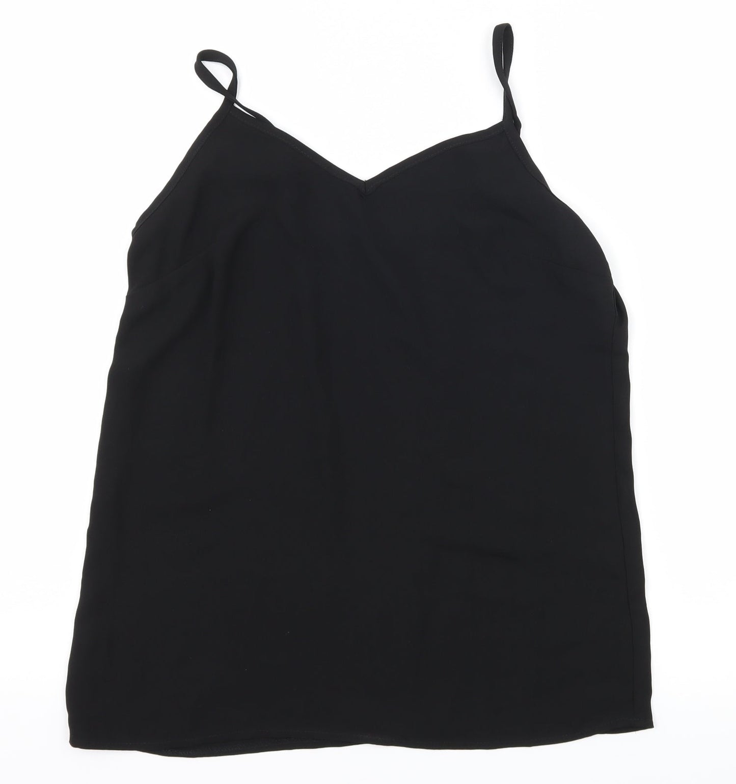 Womens UK Size 8 Very Black Camisole T-Shirt