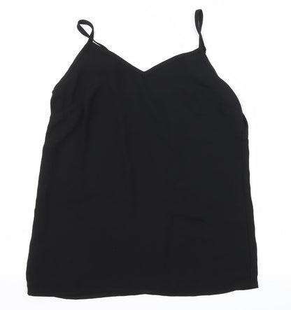 Womens UK Size 8 Very Black Camisole T-Shirt