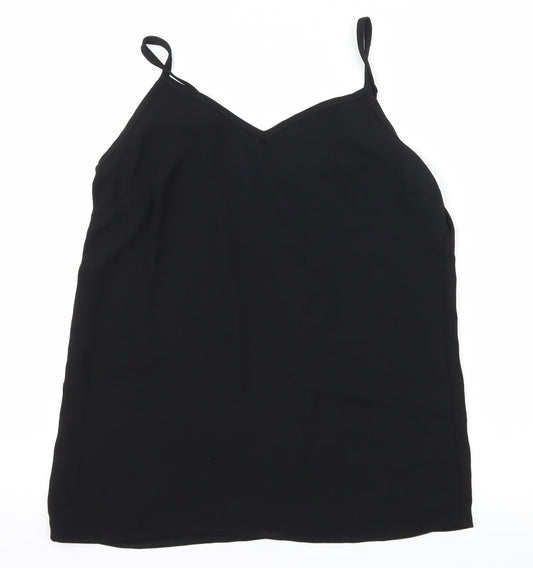 Womens UK Size 8 Very Black Camisole T-Shirt
