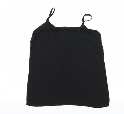 Womens UK Size 8 Very Black Camisole T-Shirt