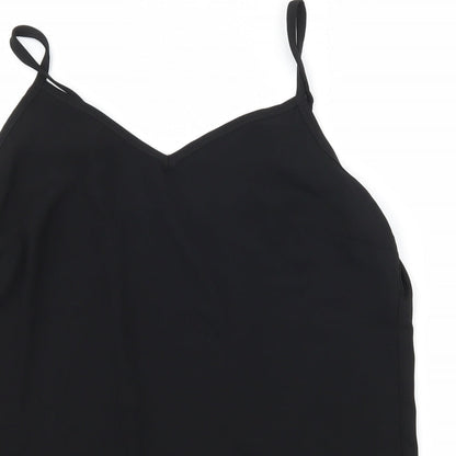 Womens UK Size 8 Very Black Camisole T-Shirt
