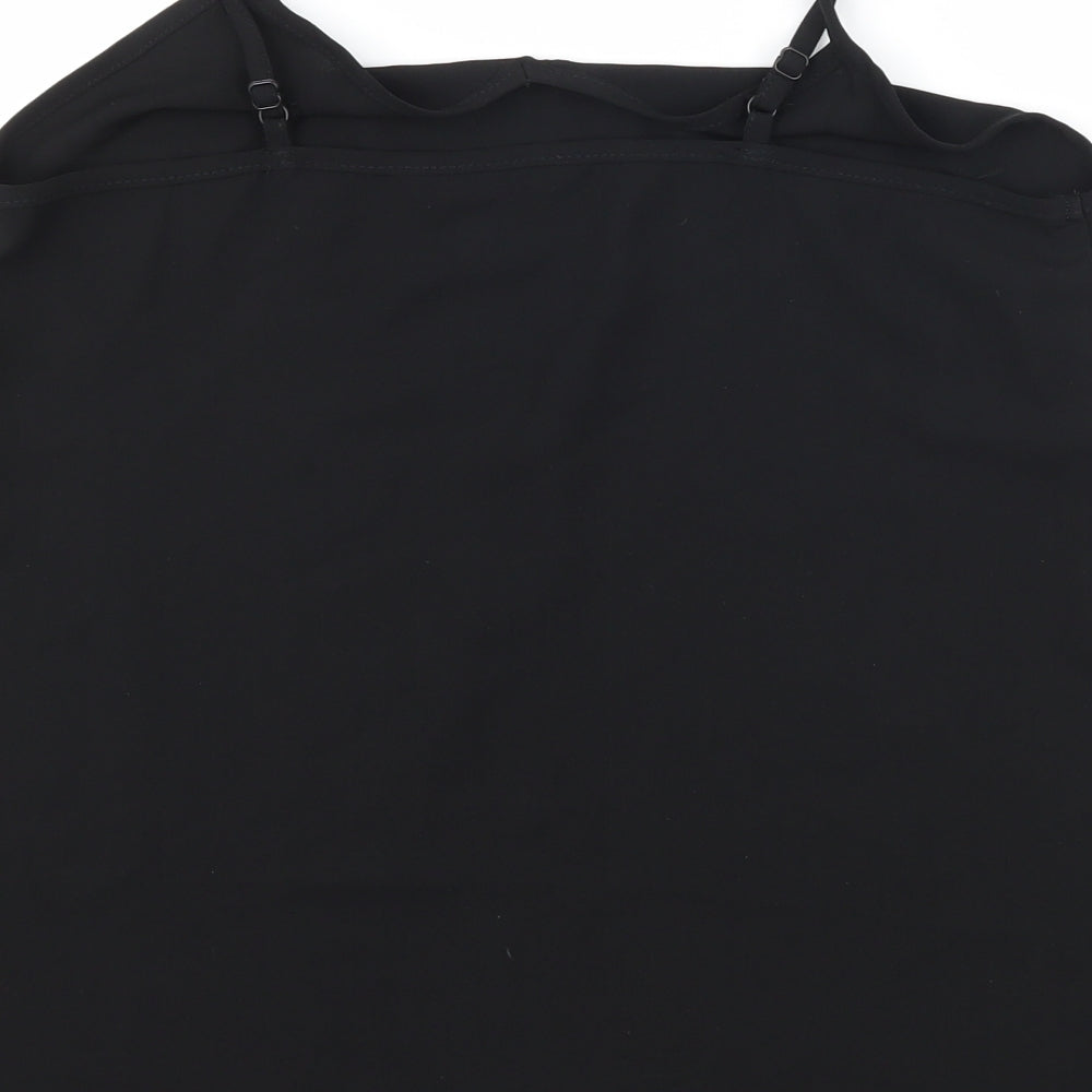 Womens UK Size 8 Very Black Camisole T-Shirt