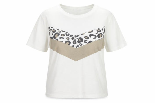 SHEIN Womens White Striped Jersey Basic T-Shirt Size S