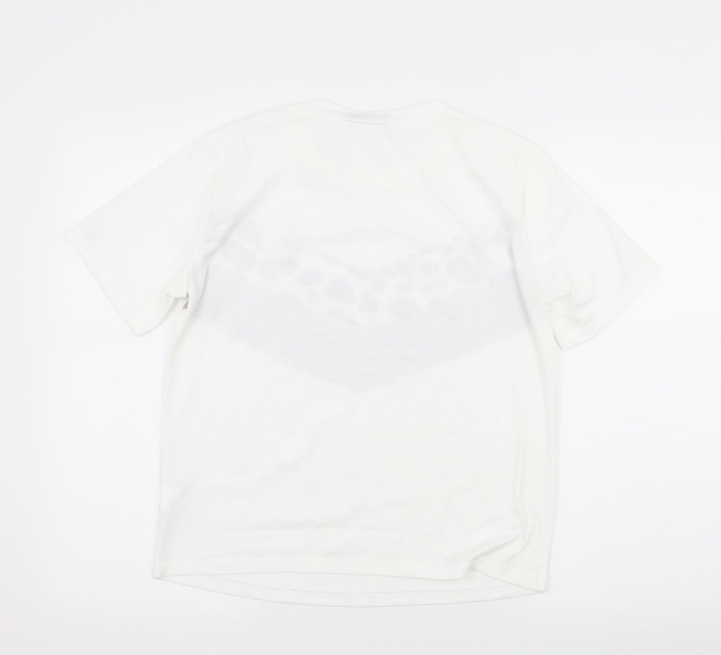 SheIn Womens White Striped Jersey Basic T-Shirt Size S