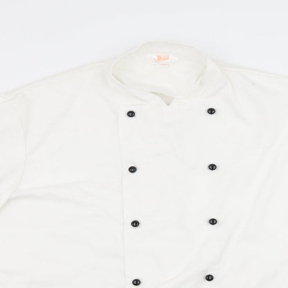 Mens UK Size L Denny's London White  Button-Up Short Sleeve Casual Shirt