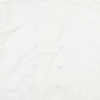 Mens UK Size L Denny's London White  Button-Up Short Sleeve Casual Shirt