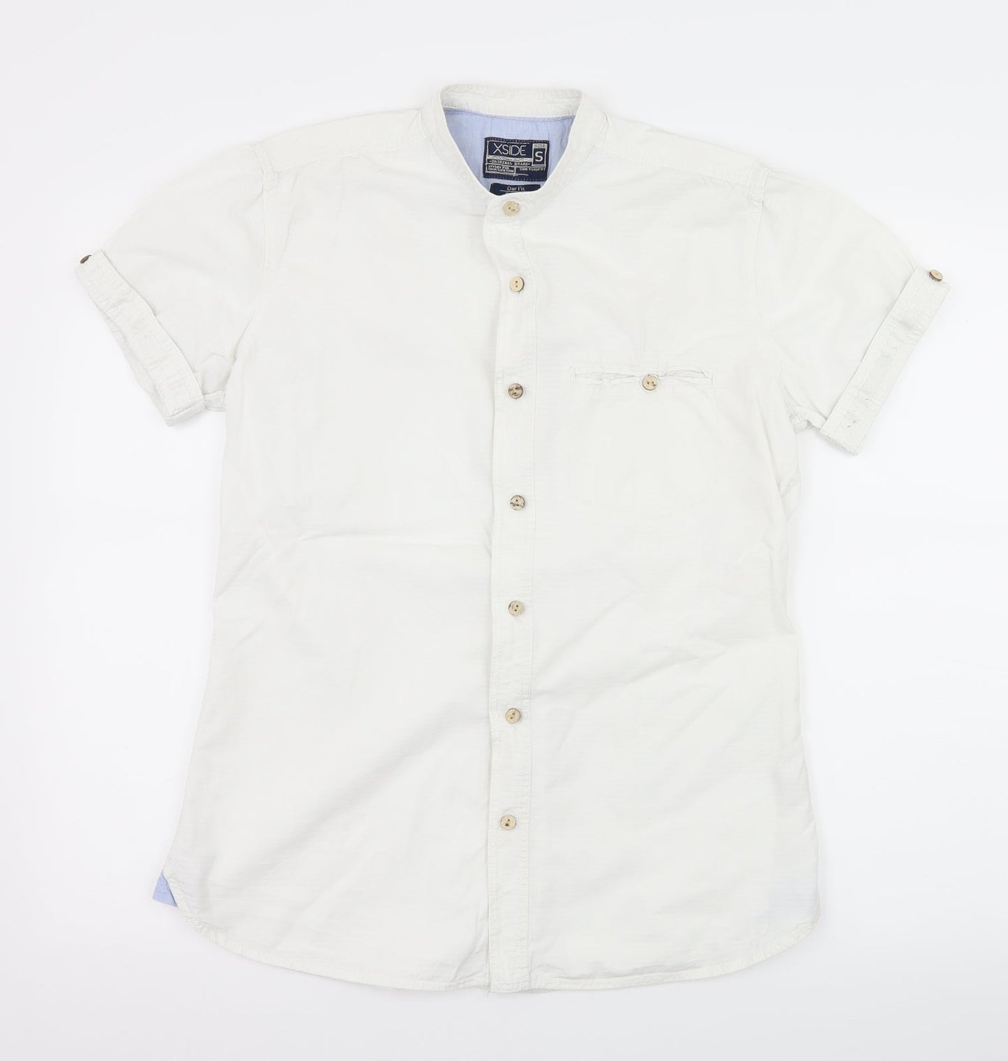 XSIDE Mens White    Button-Up Size S