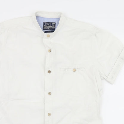 XSIDE Mens White    Button-Up Size S