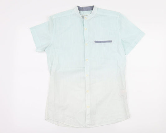 Mens UK Size XS LCW Young Blue  Button-Up Short Sleeve Casual Shirt