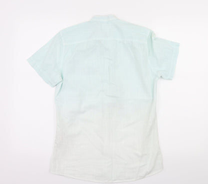 Mens UK Size XS LCW Young Blue  Button-Up Short Sleeve Casual Shirt