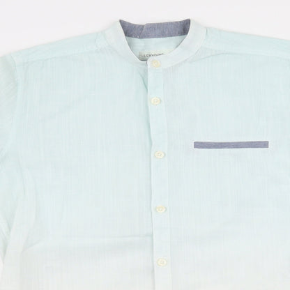 Mens UK Size XS LCW Young Blue  Button-Up Short Sleeve Casual Shirt