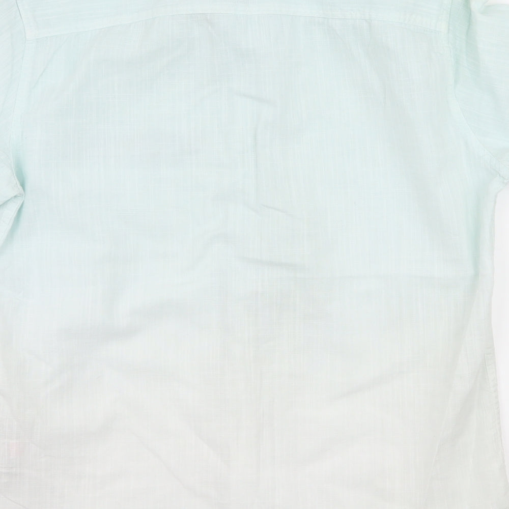 Mens UK Size XS LCW Young Blue  Button-Up Short Sleeve Casual Shirt
