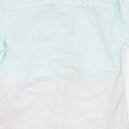 Mens UK Size XS LCW Young Blue  Button-Up Short Sleeve Casual Shirt