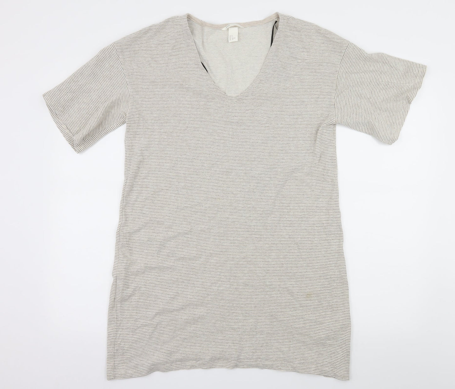 Womens UK Size S H&M Ivory Basic T-Shirt