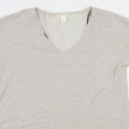Womens UK Size S H&M Ivory Basic T-Shirt
