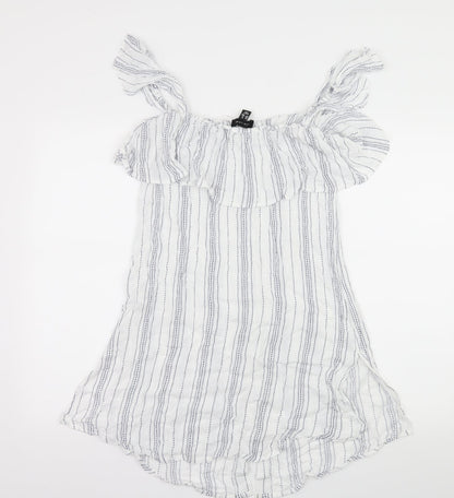 Womens UK Size M New Look White Basic Blouse