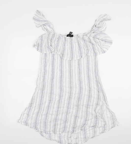 Womens UK Size M New Look White Basic Blouse