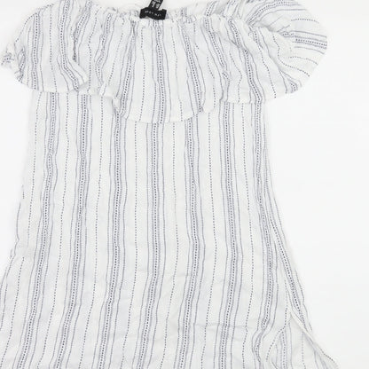 Womens UK Size M New Look White Basic Blouse