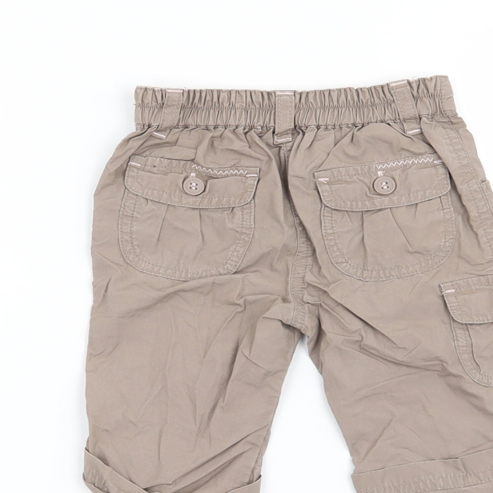 Mothercare Girls Brown Floral  Capri Trousers Size 6-9 Months