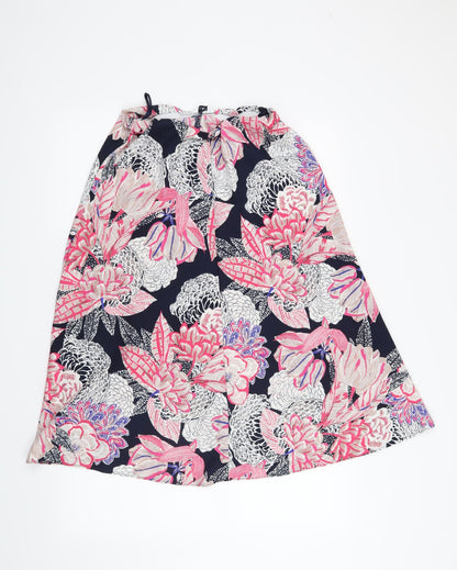 Marks and Spencer Womens Blue Floral  A-Line Skirt Size 10