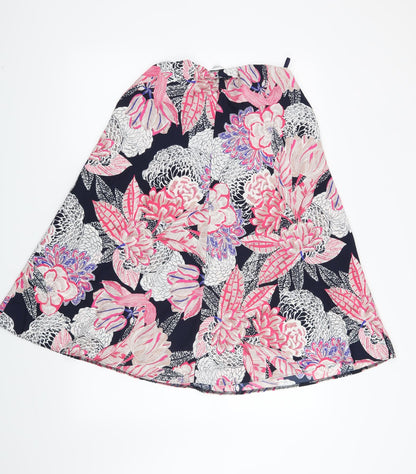 Marks and Spencer Womens Blue Floral  A-Line Skirt Size 10