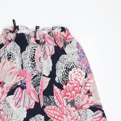 Marks and Spencer Womens Blue Floral  A-Line Skirt Size 10