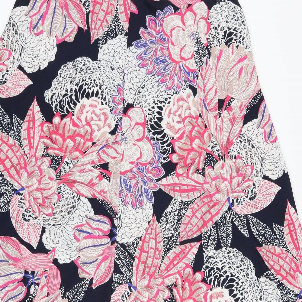 Marks and Spencer Womens Blue Floral  A-Line Skirt Size 10