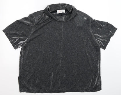 Exelle Womens Silver   Basic Blouse Size M  - Oversized