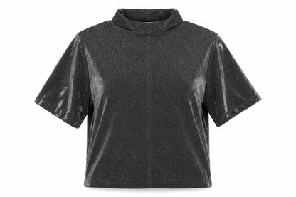 Exelle Womens Silver   Basic Blouse Size M  - Oversized
