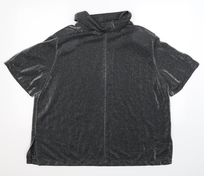 Exelle Womens Silver   Basic Blouse Size M  - Oversized