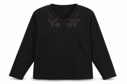 ELVI Womens Black   Pullover Sweatshirt Size M  - Oversized